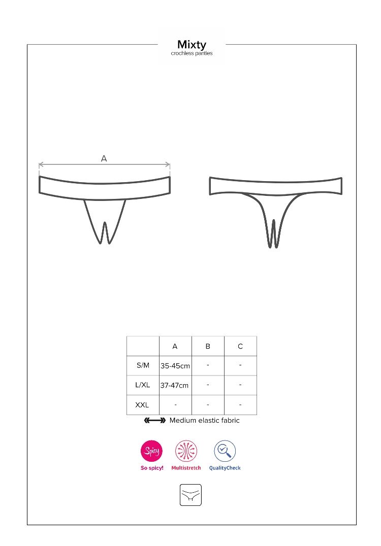 Spicy queen in her kingdom? That’s you – in your bedroom! To... Obsessive - Mixty Crotchless Panties - Black - L/XL photo-9