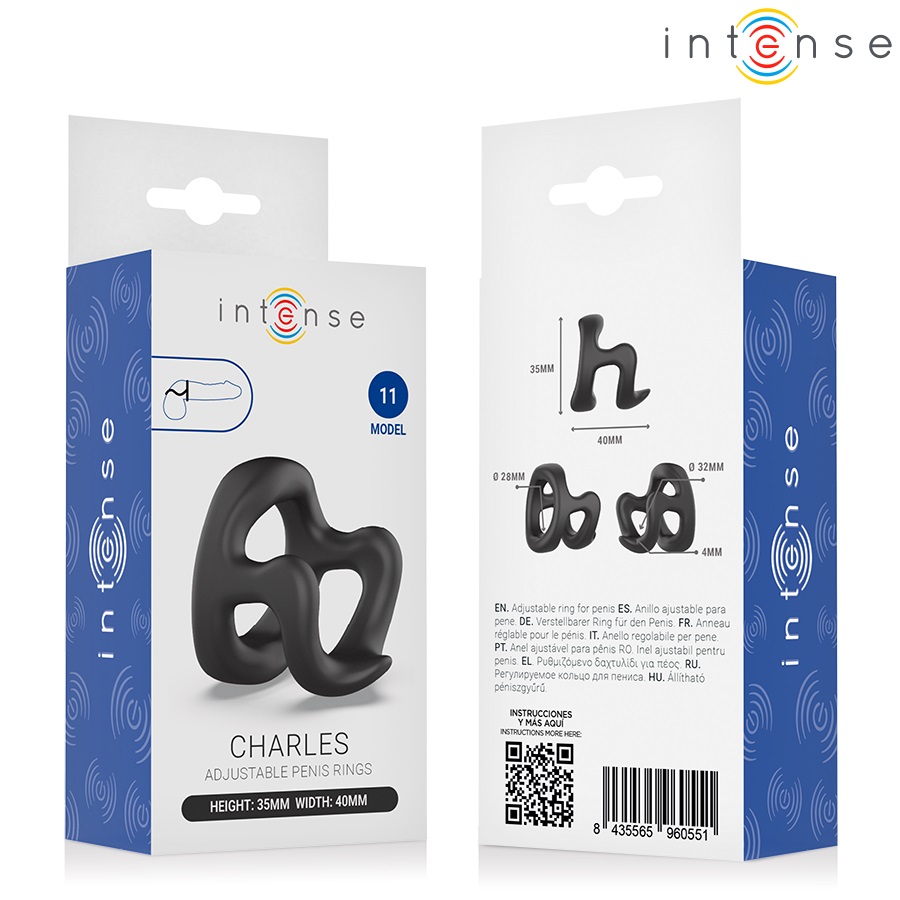 Intense - Charles 阴茎环 - 黑色 照片-7
