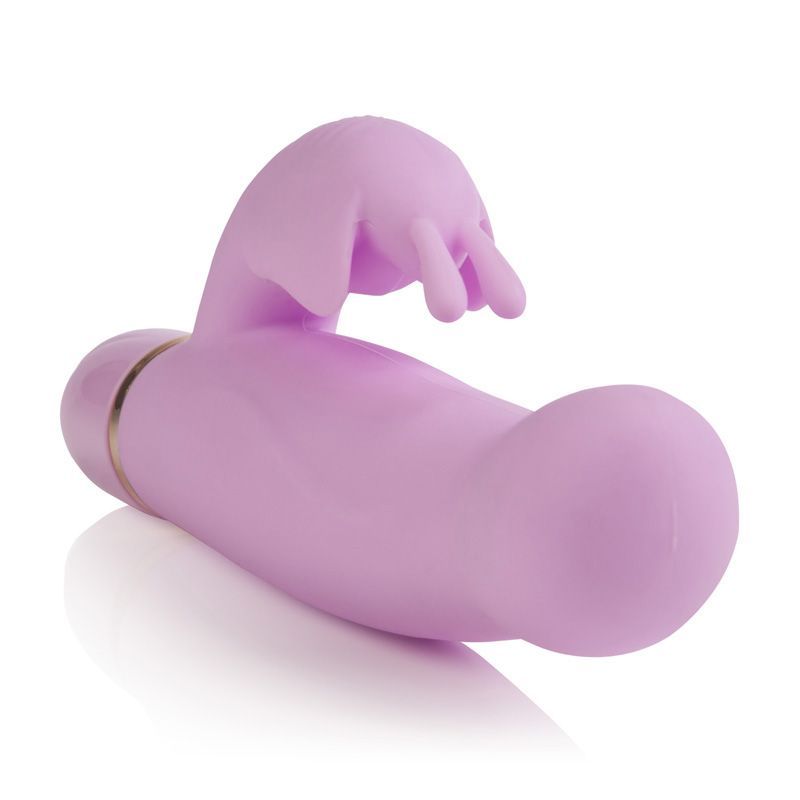 This intimately sized, silky smooth, silicone dual massager,... CEN - Entice Elizabeth Rabbit Vibrator - Pink photo-4