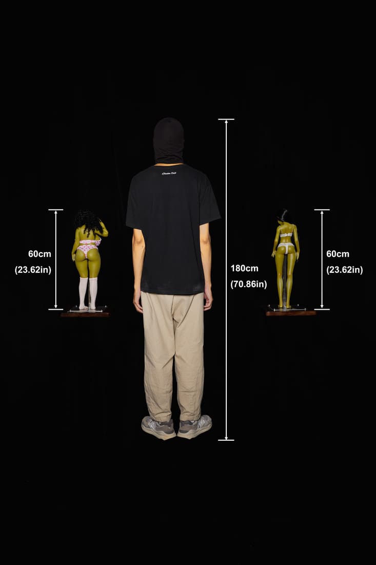 Hani 丰满精灵真实感性爱娃娃，绿色肌肤，柔软矽胶材质，60厘米（2英尺）。 照片