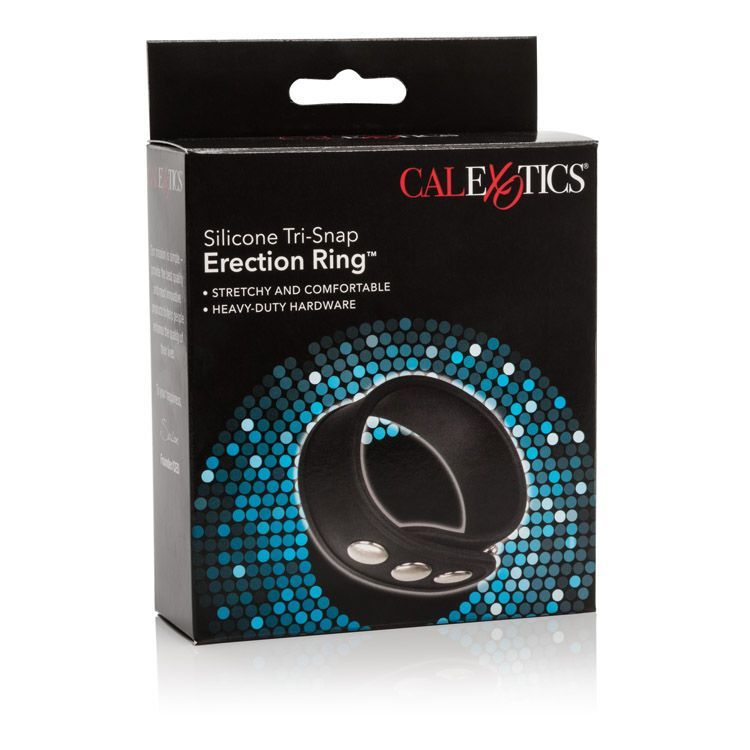 CEN - Silicone 3-Snap Erection Ring - Black photo-4