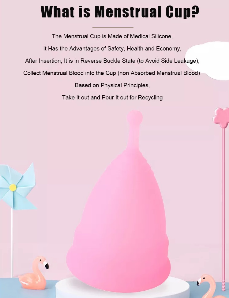 Medical silicone reusable eco-friendly menstrual cup
S 35*6... MT - Menstrual Cup L - Pink photo-3