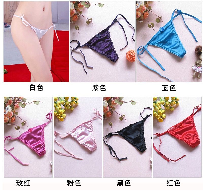 SB - 缎面内裤 T108 - 玫瑰红色 照片-4