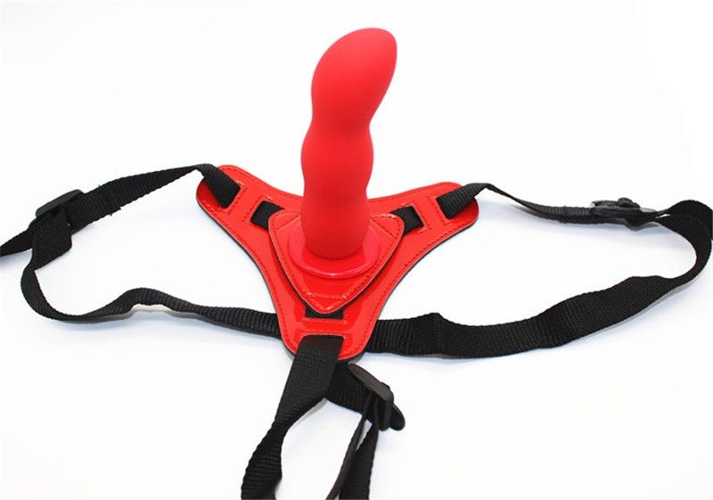 Aphrodisia - Strap On Curved Dildo 5″ - Red photo-3