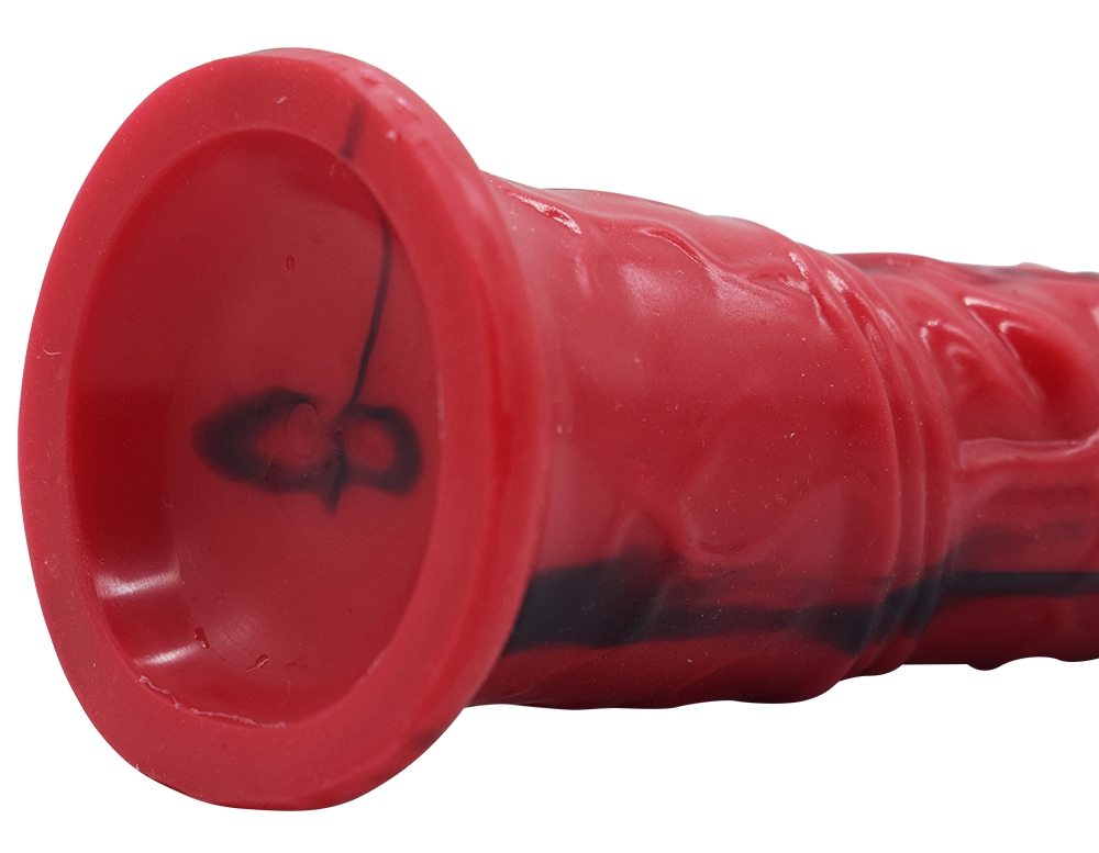 Silicone horse anal dildo, artificial realistic anal plug, s... FAAK - Horse Long Dildo - Red/Black photo-21
