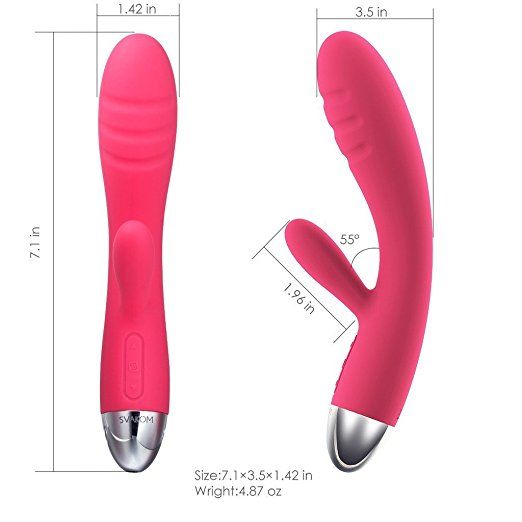 Barbara is designed with three ribs at the vibrating head, w... SVAKOM - Barbara Ridged Rabbit - Plum Red photo-11