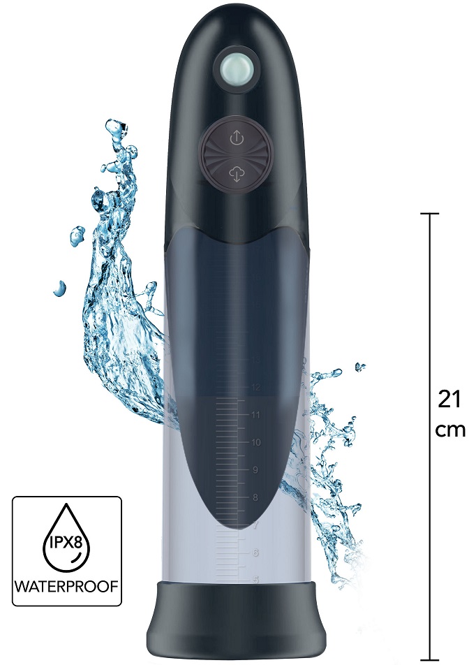 Hidden Desire - Auto Aqua Penis Pump - Black photo-9
