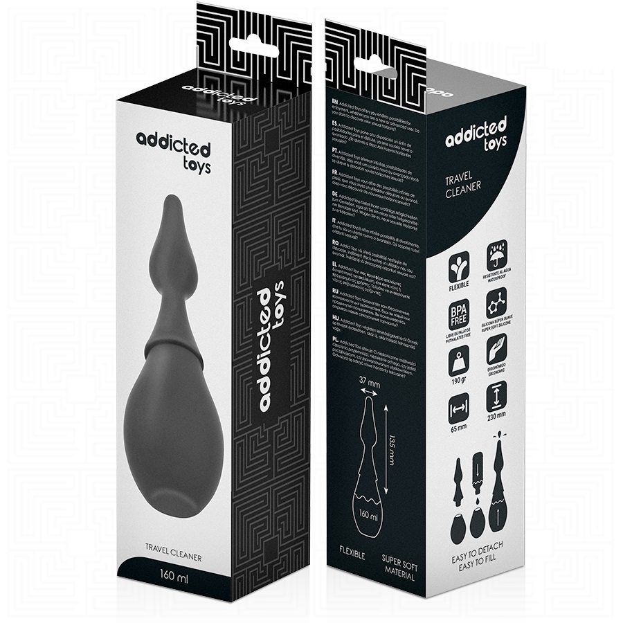 The Addicted Toys Model 1 Travel Cleaner is a practical and ... Addicted Toys - #1 Travel Anal Douche - Black photo-8