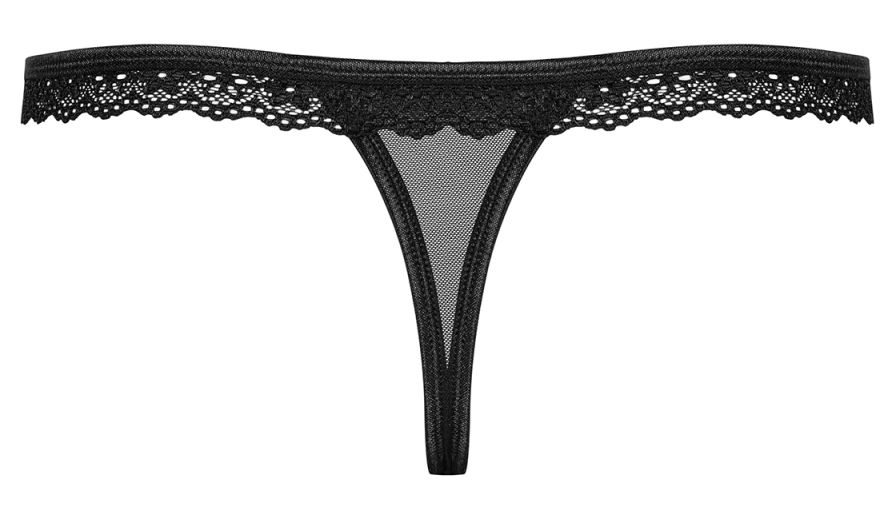 This charming and incredibly exciting thong will emphasize y... Obsessive - 868-THO-1 Thong - Black - L/XL photo-7