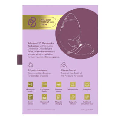 Designed to combine Womanizer’s 3D Pleasure Air suction ... Womanizer - Next Duo 3D Pleasure Air G-Spot Vibrator - Dusky Pink photo-19