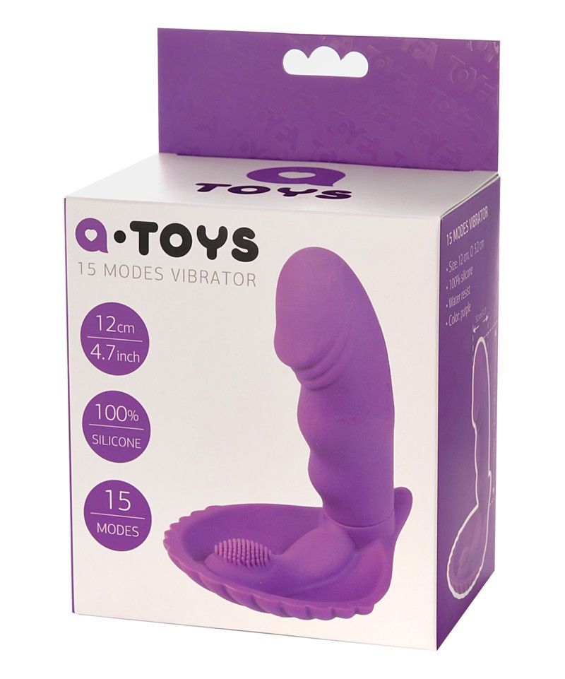 The clitoral vibrator is presented in the form of a pretty s... A-Toys - Butterfly Vibrator - Purple photo-9