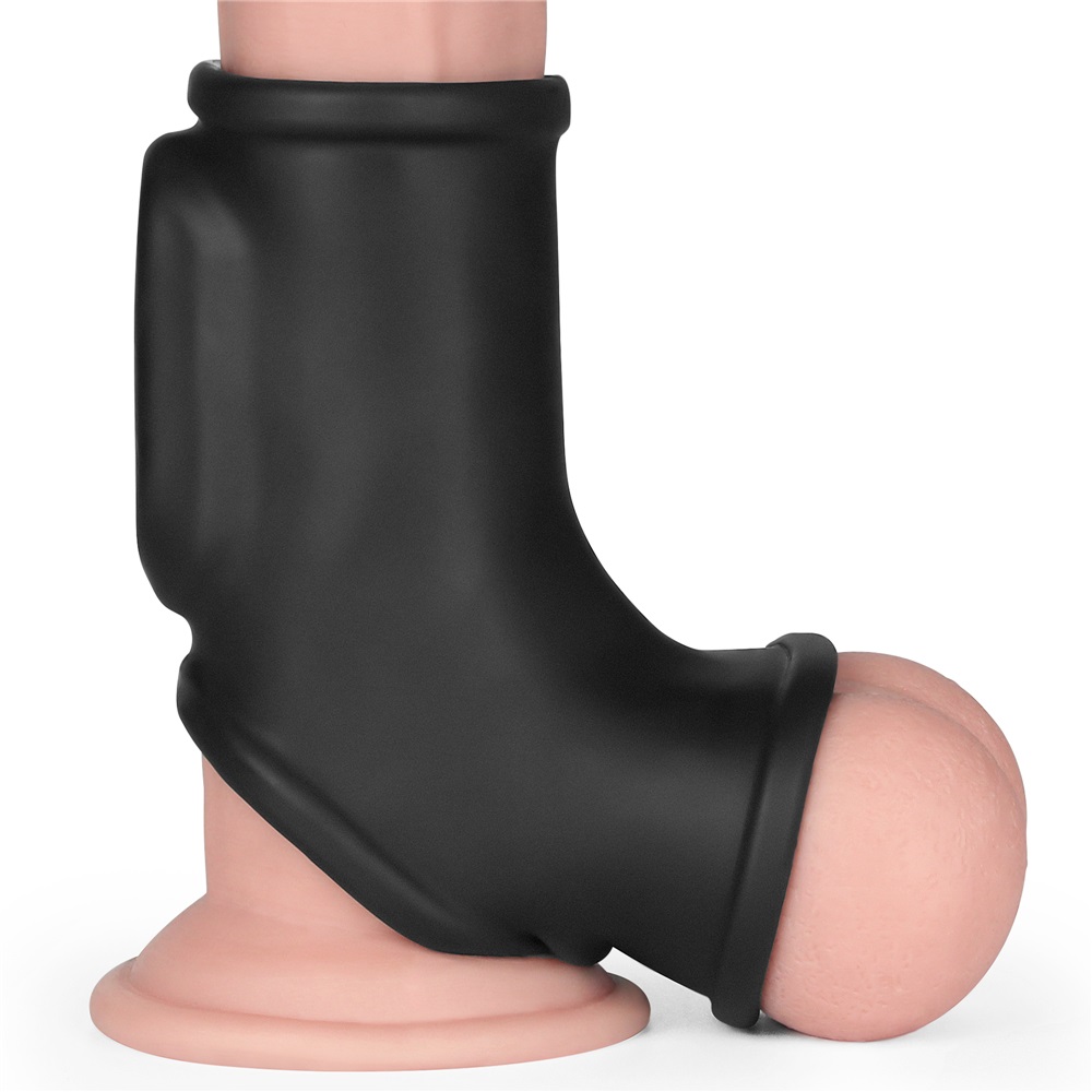 Knights Ring is a great choice for individuals and partners ... Lovetoy - Knights Vibro Scrotum Ring - Black photo-5