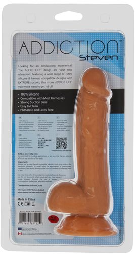 This high-quality dildo is made of 100% pure silicone an... Addiction - Steven 7.5'' Silicone Dong - Caramel photo-8