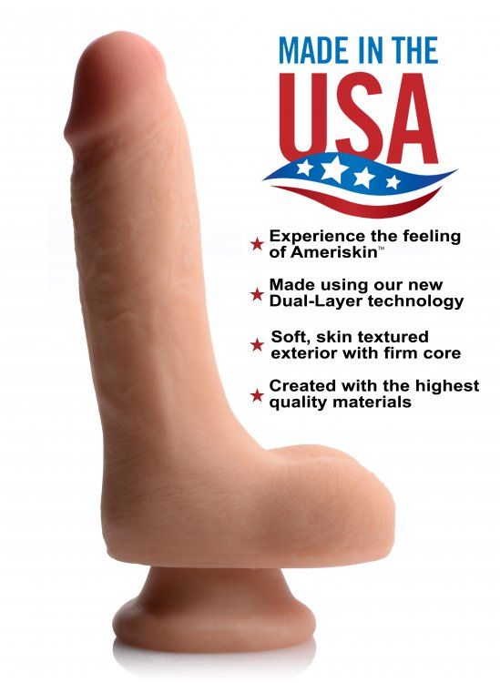. USA Cocks - 7″ 雙層質感假陽具 - 肉色 照片-6