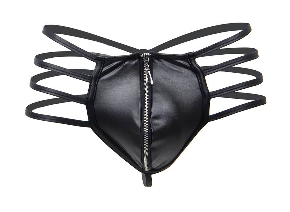 Mens Synthetic Leather Sexy Zipper Panties
Material &n... Ohyeah - Sexy Zipper Men Panties - Black - L photo-5