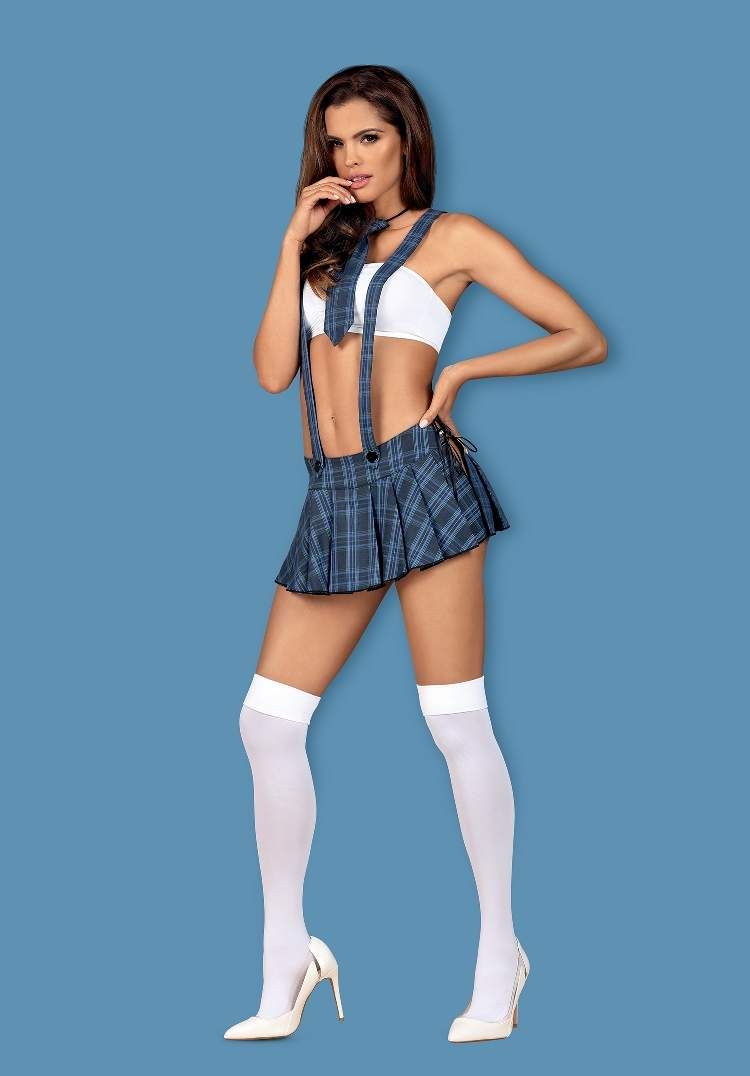 Spicy fantasy that you can easily fulfill? Playing the role ... Obsessive - Studygirl Costume - Blue - L/XL photo-3