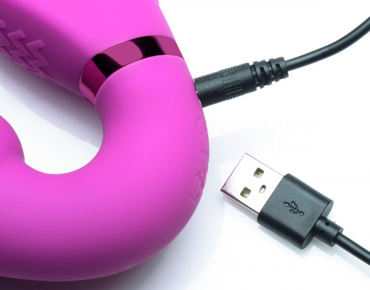 Perfect for penetrating a male or female body, this remote-c... Strap U - Remote Control Inflatable Vibro Strapless Strap-On - Purple photo-7