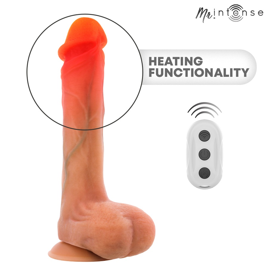 Intense - Bradley Heating Vibro Dildo 21cm - Skin photo-6