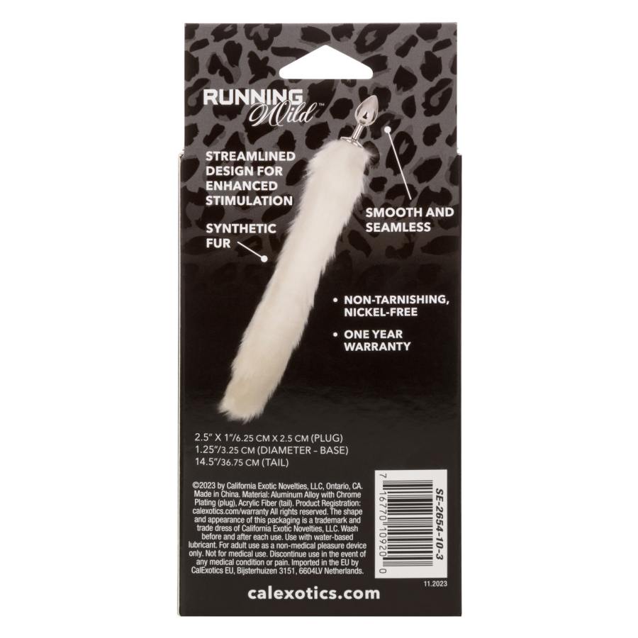 Explore exotic pleasure with the Running Wild Tail, a smooth... CEN - Running Wild Fox Tail Plug - White photo-7