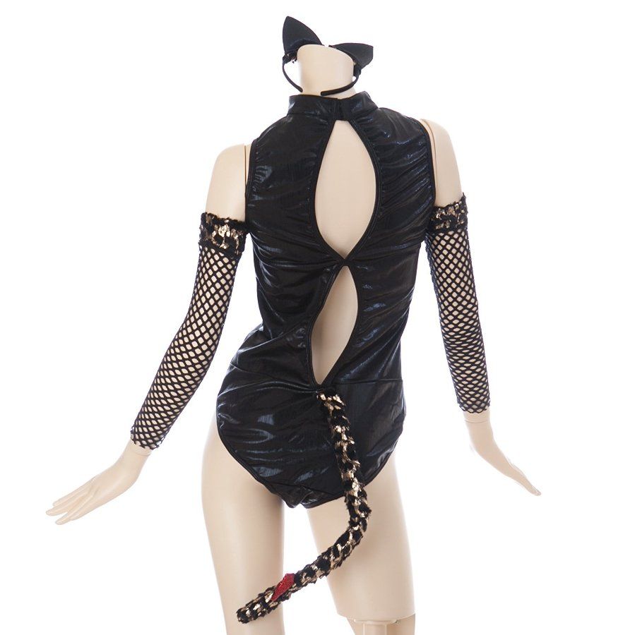 The shoulder part and the arm cover are lattice like a chain... Costume Garden - GB-381 Ninja Cat Costume photo-4