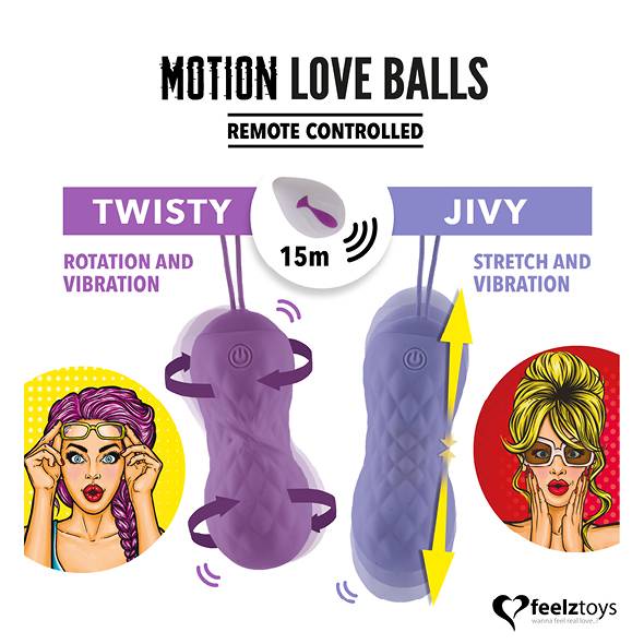The Motion Love Balls from Feelztoys give you a damn fine fe... Feelztoys - Remote Controlled Motion Love Balls Twisty photo-5