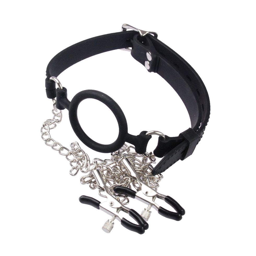 Shame and crown intersect each other.
A new lineup appears i... A-One - Training Opening Ring with Nipple Chain - Black photo-2