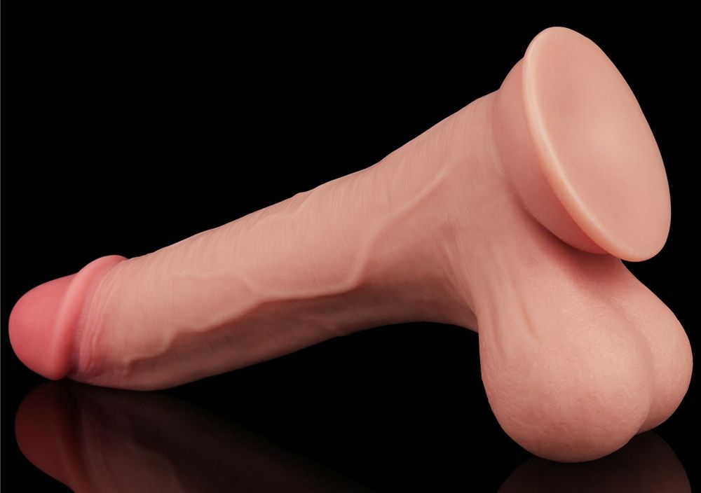Made with realistic dual-layer sliding-skin material for Iif... Lovetoy - 8.5" Sliding Skin Dual Layer Dildo - Flesh photo-15