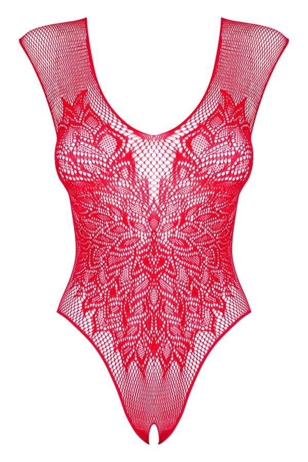 Obsessive - B112 連身內衣 - 紅色 - S/M/L 照片-8