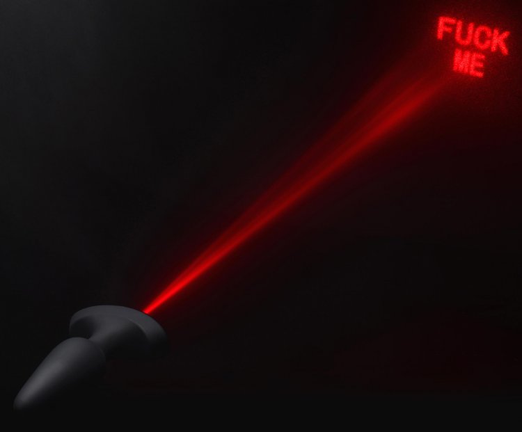 Send a message and extend an invitation with this red, laser... Booty Sparks - Laser Fuck Me Anal Plug S - Black photo-7