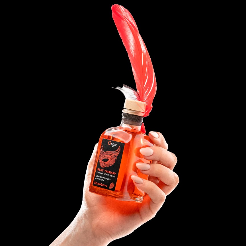 Sexy Therapy Kissable Massage Set to perform the Lips Massag... Orgie - Lips Massage Strawberry Set - 100ml photo-8