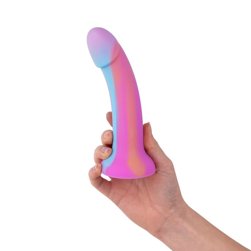 Easytoys - Glow Candy Swirl Dildo 19cm - Pink photo-6