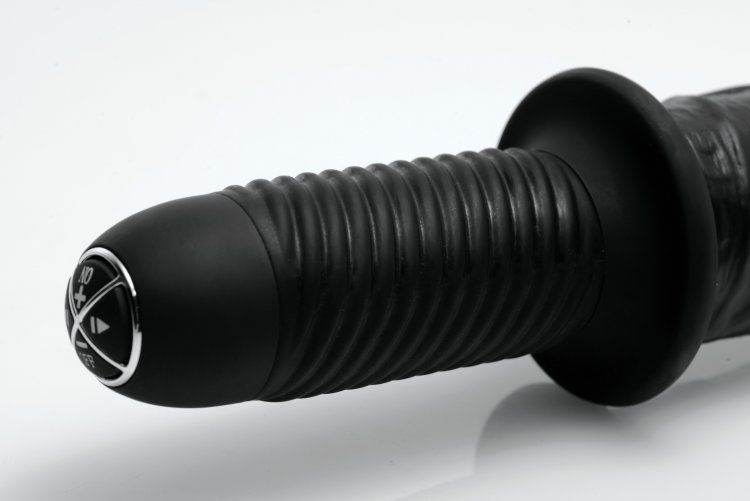 Plunge this massive, veiny dong into yourself or your partne... Master Series - Violator 13 Mode XL Dildo Thruster - Black photo-3