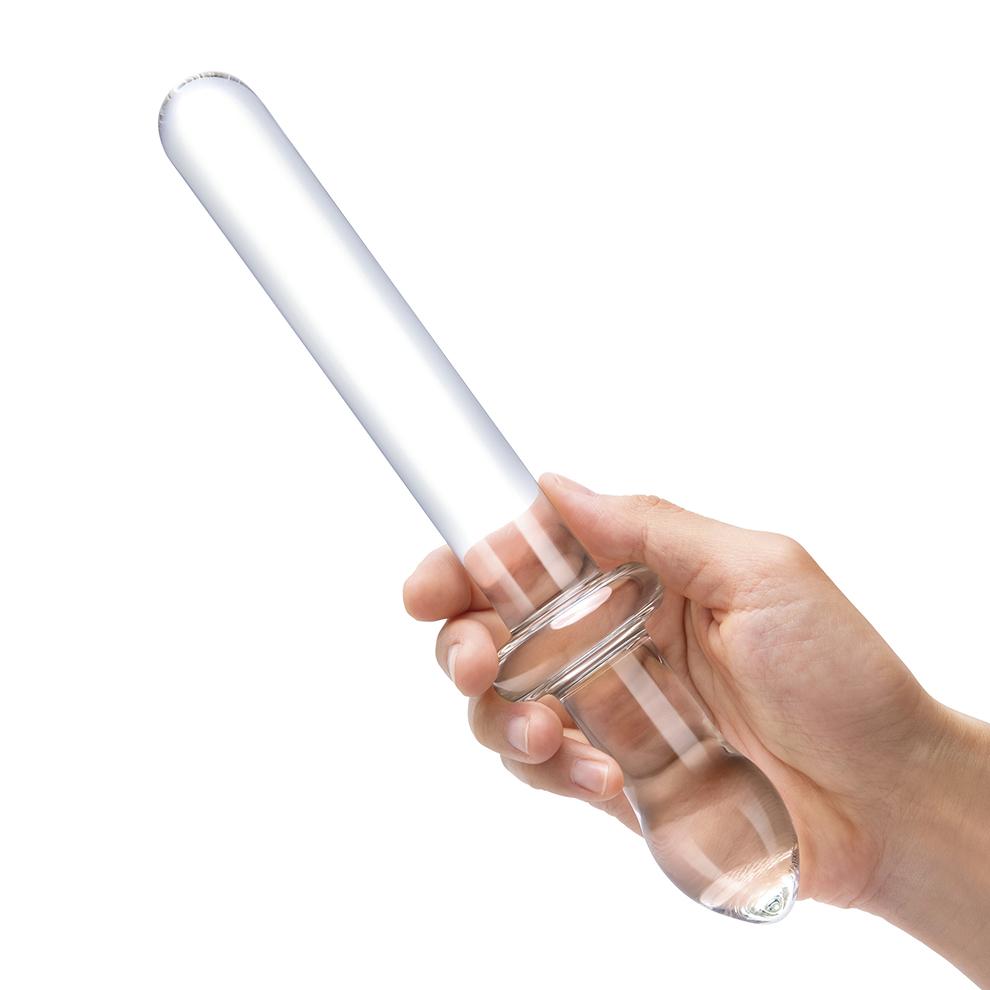 Get straight to the deepest crevices to reach pleasure zones... Glas - 9.25" Classic Smooth Dual-Ended Dildo photo-2