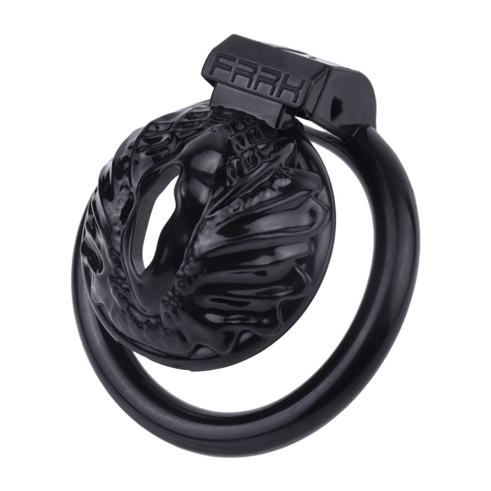 Material: Resin
Cage high: 21mm  ... FAAK - Resin Pussy Chastity Cage - Black photo-4