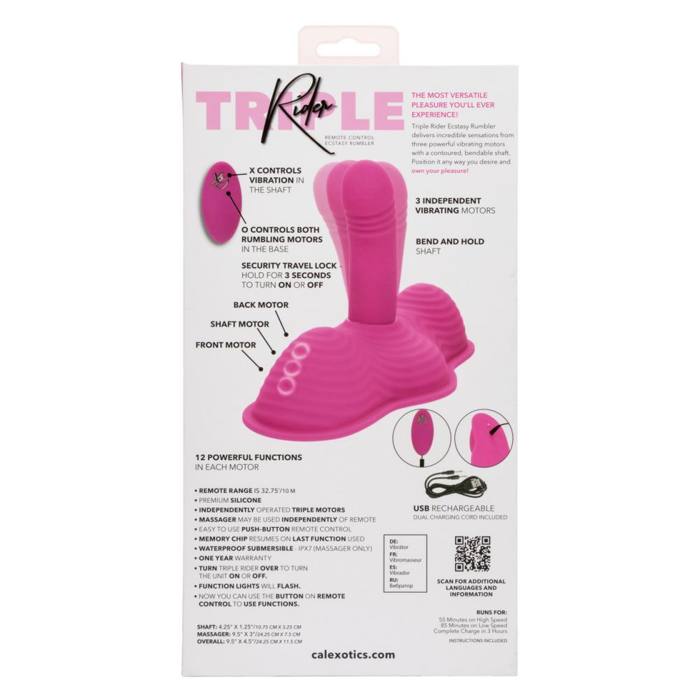 CEN - Ecstasy Rumbler Grind Massager - Pink photo-9
