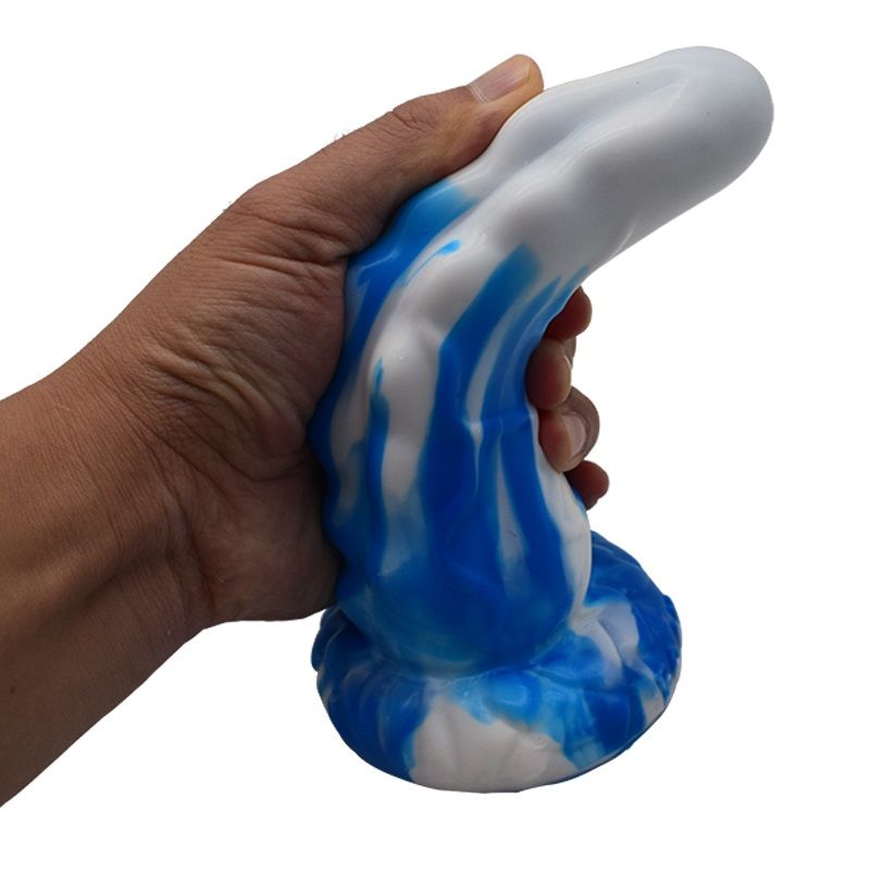 Rhino Horn shape anal plug dildo
Material: Sil... FAAK - Rhino Horn Anal Plug - White/Blue photo-4