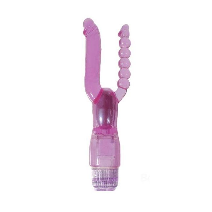 Are you looking for some special 02 Vibrators?This dual pene... Aphrodisia - Double Pleasure Dual Penetrator Vibrator - Purple photo-2