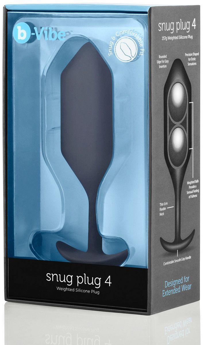 Snug Plugs feature a totally unique torpedo shape. The soft ... B-Vibe - Snug Plug 4 - Black photo-9