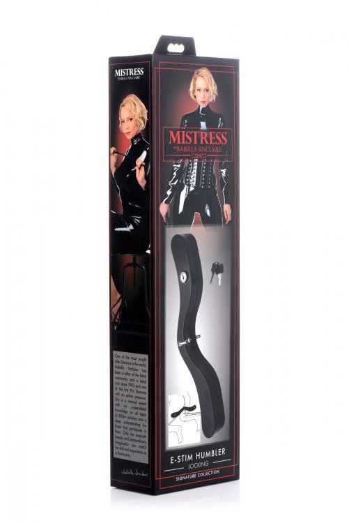 If you want to humble your male submissive, this is the perf... Mistress - E-Stim Locking Humbler - Black photo-4