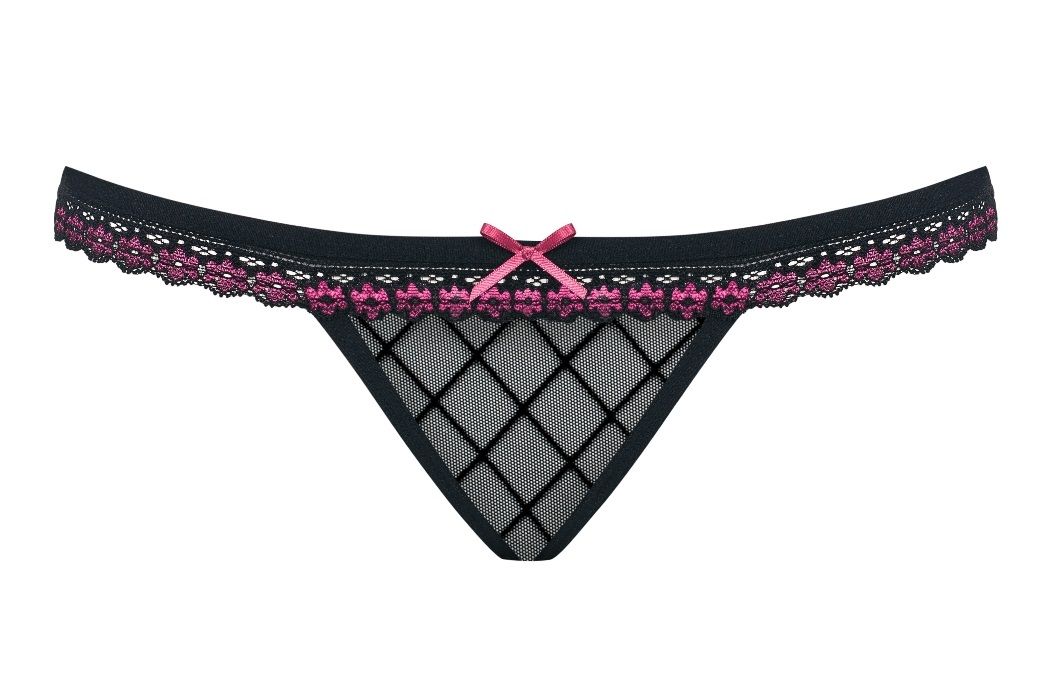 This cute, little thing has power to bring great pleasure. W... Obsessive - 819-THO-1 Thong - Black - L/XL photo-7