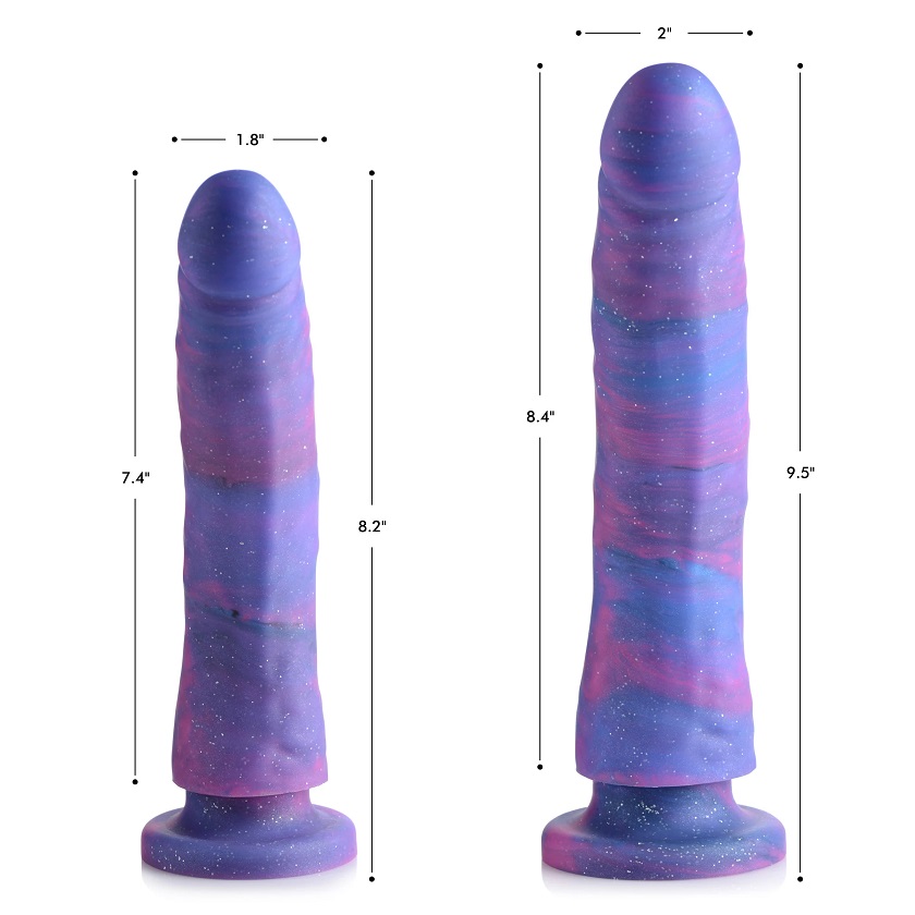 This magical dong is ready to charm your holes and push you ... Strap U - Magic Stick Glitter 9.5" Dildo - Purple photo-8
