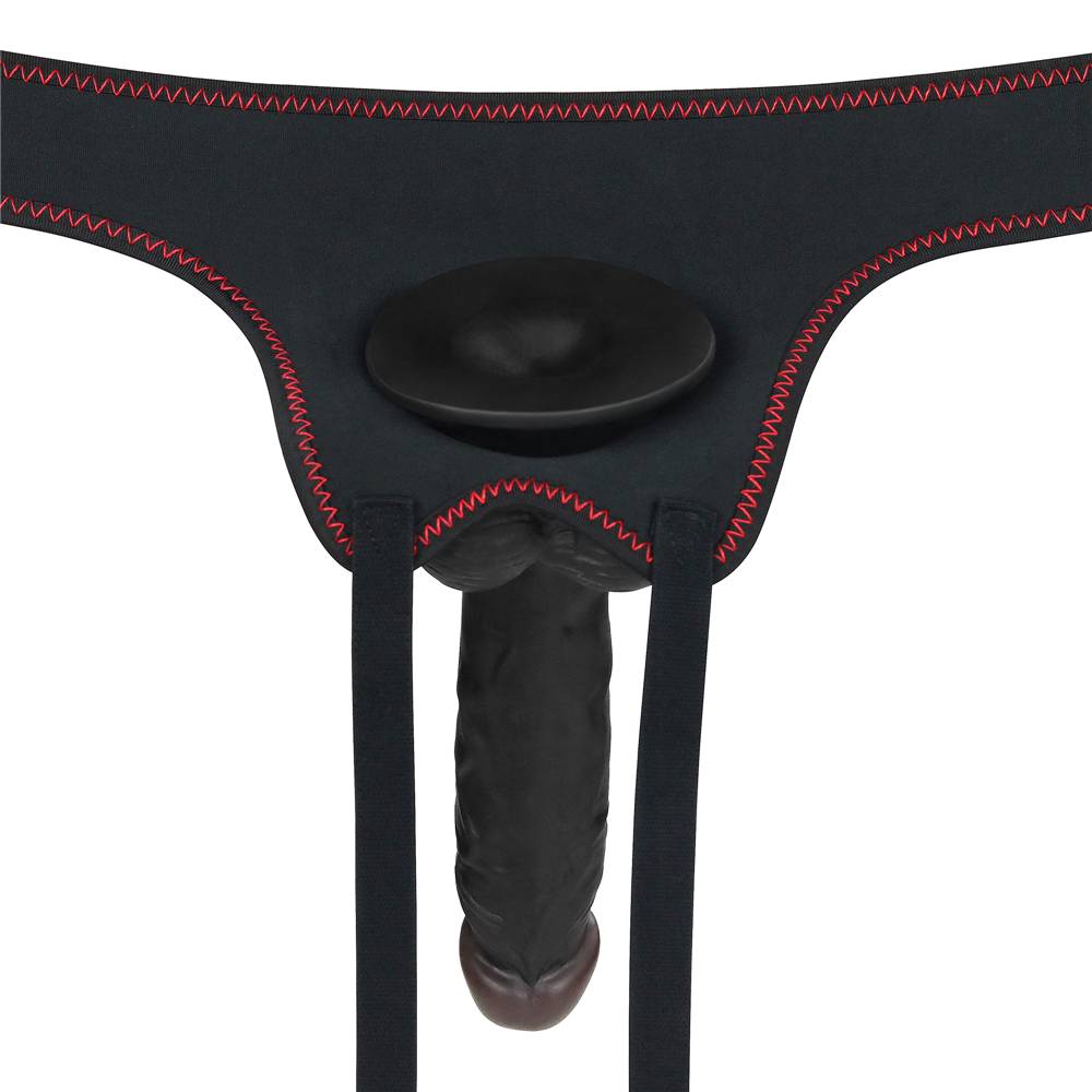 Built to deliver the most lifelike satisfaction, the Soft st... Lovetoy - Easy Strapon Set w Balls 7.5'' - Black photo-10