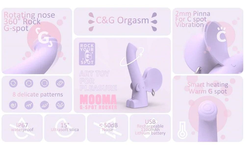 Monster Pub - Mooma Heating G-Spot Vibrator - Purple photo-5