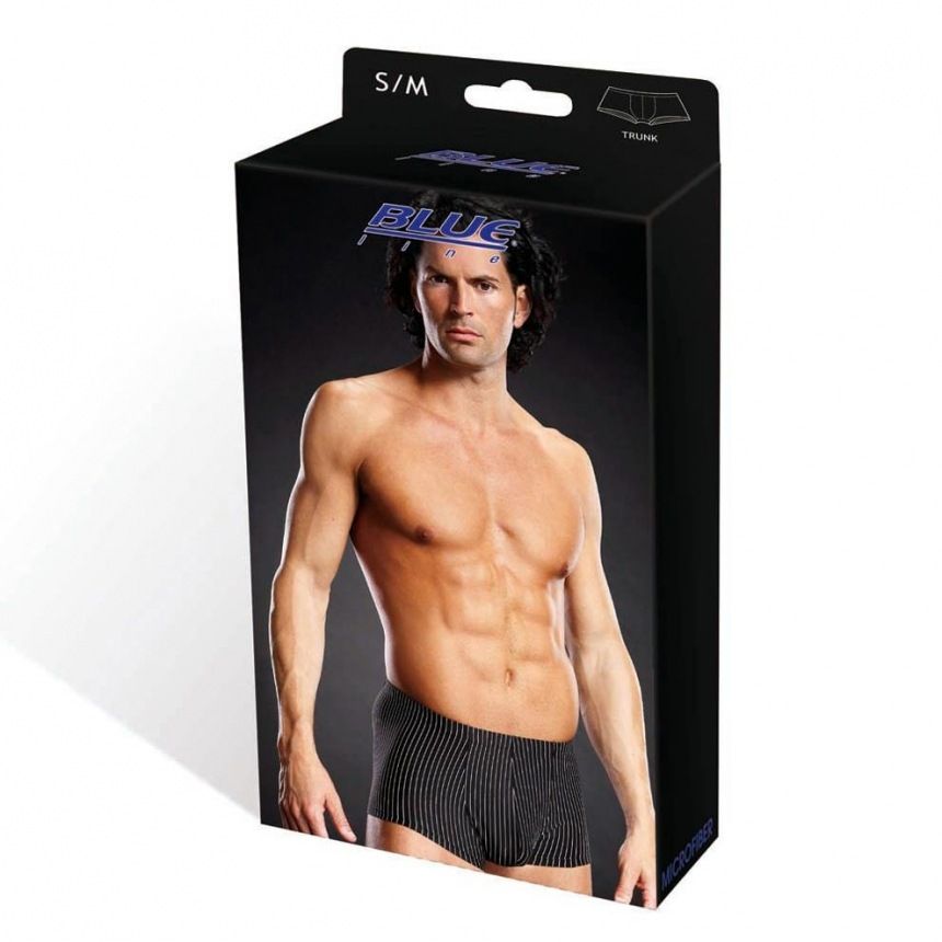 Classic trunk in sleek, moisture-wicking microfiber. Shape a... Blueline - Performance Microfiber Trunk - Black & White - S/M photo-3