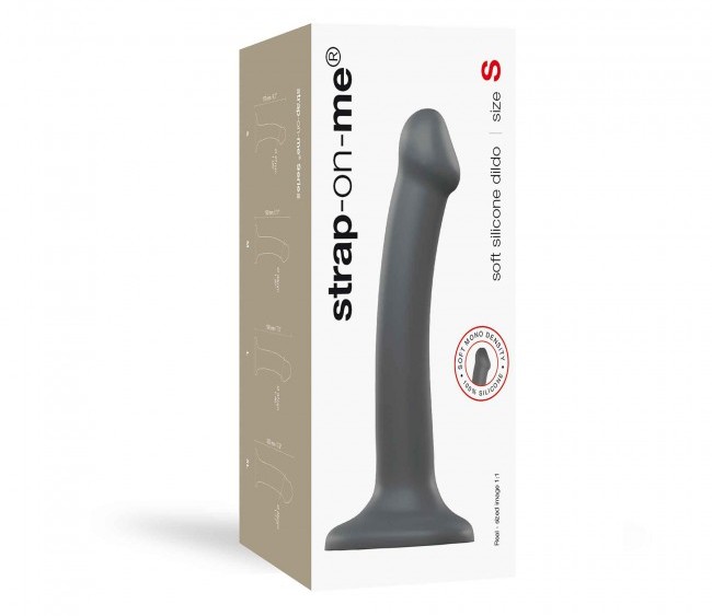 Sleek and minimalist design, high quality mono-density silic... Strap-On-Me - Mono Density Dildo S - Grey photo-5