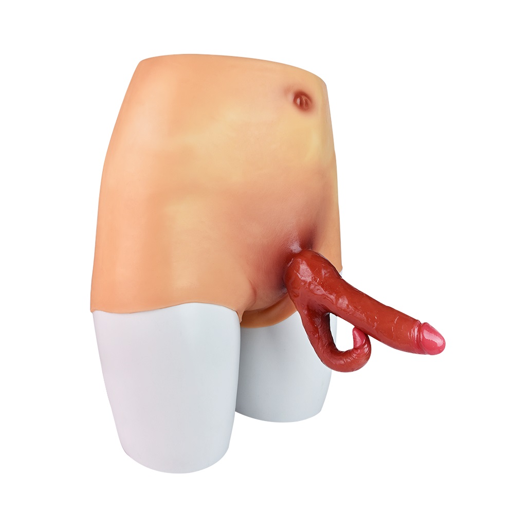 Realistic wearable penis form with 2 dildos
Material: liqui... FAAK - Hollow Double Penis Pants photo-4