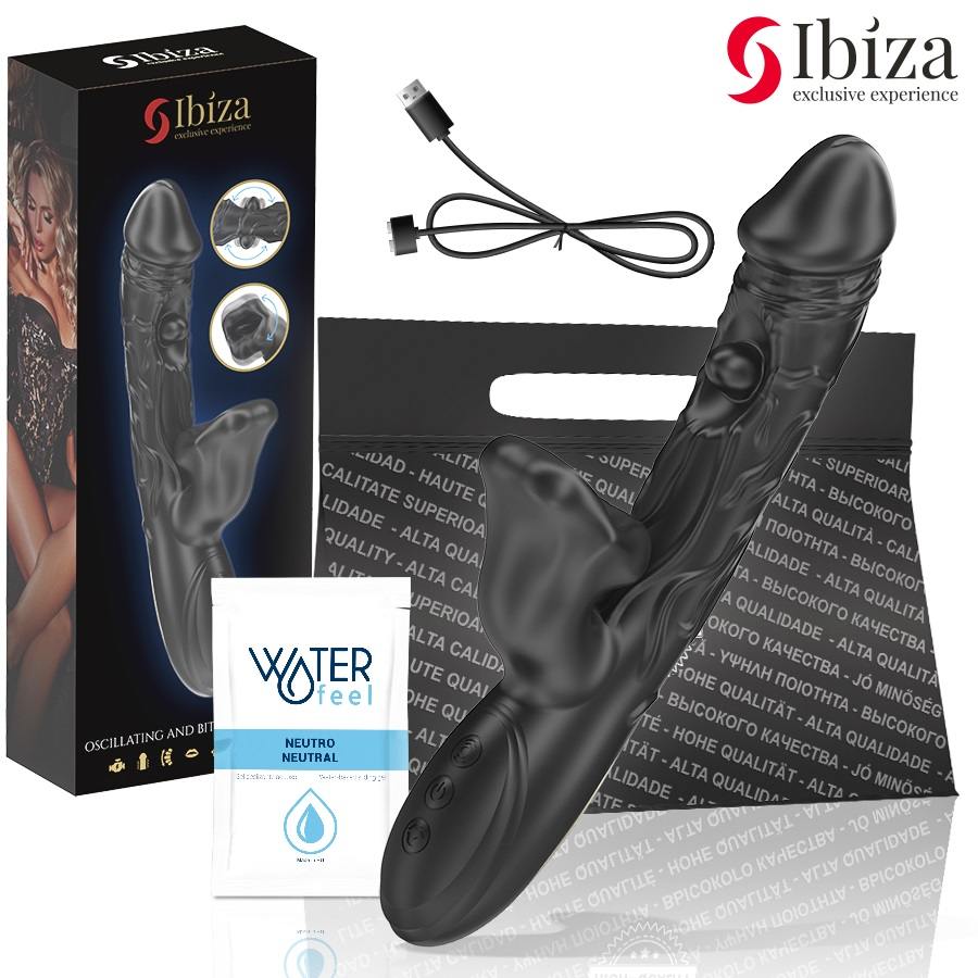 Explore new dimensions of pleasure with the IBIZA Rotating C... Ibiza - Realistic Biting Rabbit Vibrator - Black photo-6