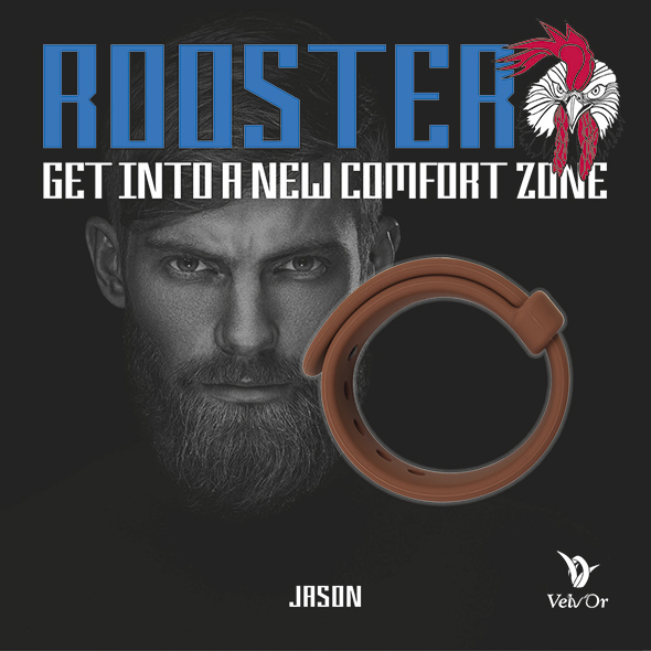 ROOSTER JASON is a firm, strap design, cock ring that can be... Velv'Or - Rooster Jason Ring - Brown photo-3