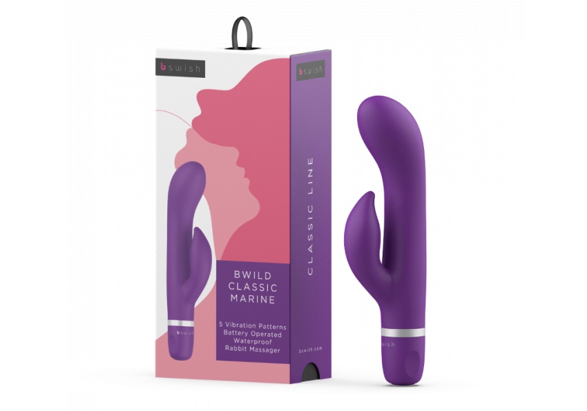 A fun twist on the rabbit massager, our Bwild Classic Marine... B Swish - Bwild Classic Marine - Purple photo-6