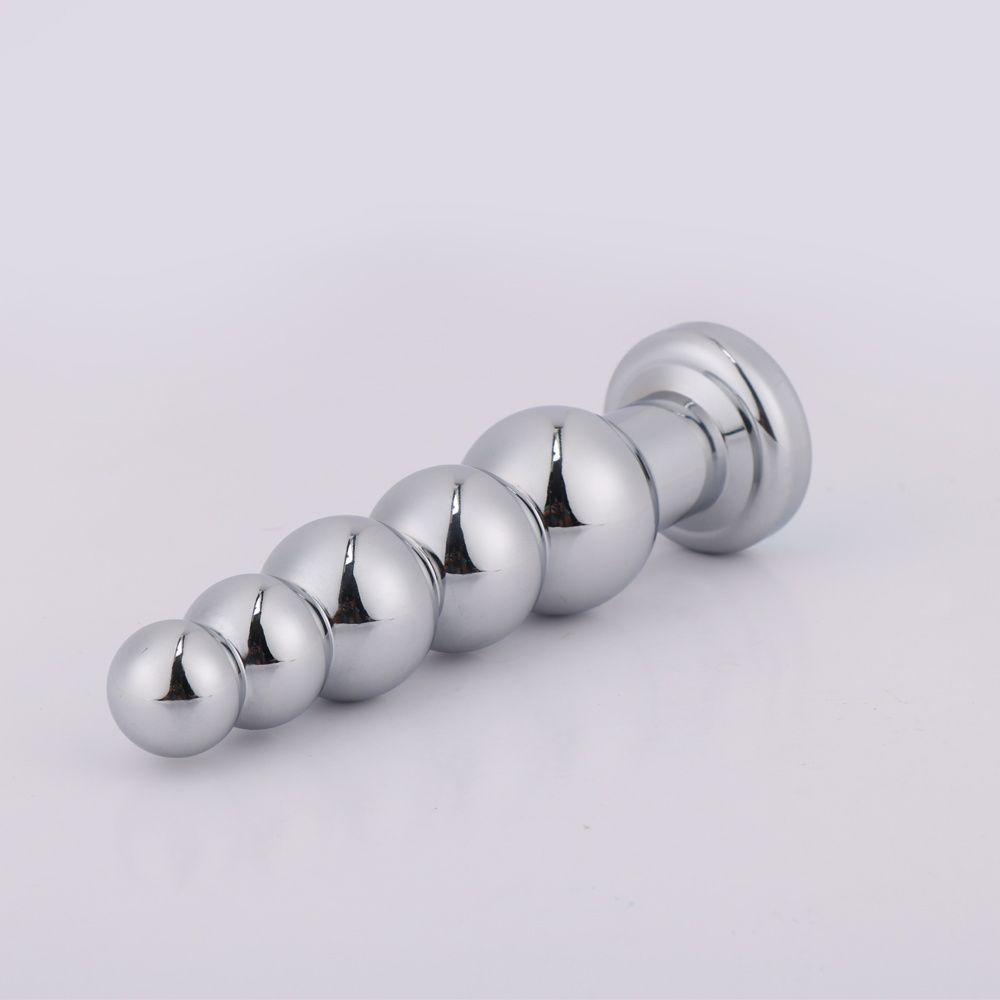 MT - Anal Plug 137x34mm - Silver/Blue photo-3